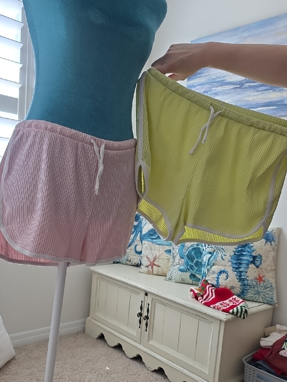 Old Navy Soft Pink and Yellow Casual Shorts